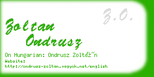 zoltan ondrusz business card